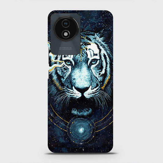 Vivo Y02A Cover - Vintage Galaxy Tiger Printed Hard Case with Life Time Colors Guarantee