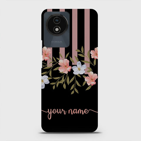 Vivo Y02A  Cover - Floral Series - Matte Finish - Snap On Hard Case with LifeTime Colors Guarantee