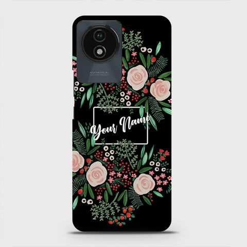 Vivo Y02A  Cover - Floral Series - Matte Finish - Snap On Hard Case with LifeTime Colors Guarantee