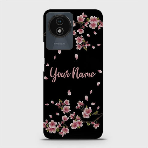 Vivo Y02A  Cover - Floral Series - Matte Finish - Snap On Hard Case with LifeTime Colors Guarantee