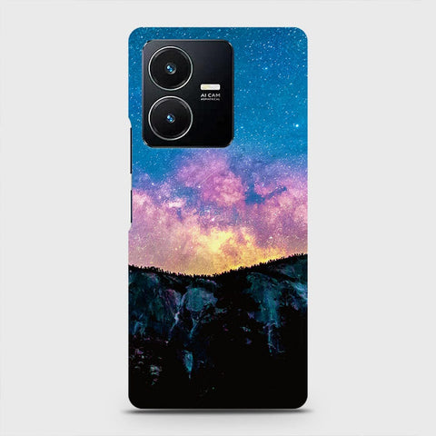 Vivo Y22 Cover - Embrace Dark Galaxy  Trendy Printed Hard Case with Life Time Colors Guarantee