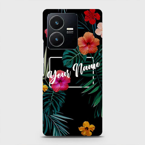 Vivo Y22s  Cover - Floral Series - Matte Finish - Snap On Hard Case with LifeTime Colors Guarantee