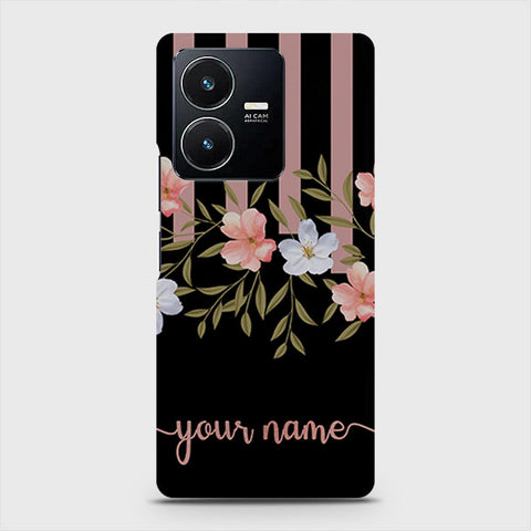 Vivo Y22  Cover - Floral Series - Matte Finish - Snap On Hard Case with LifeTime Colors Guarantee