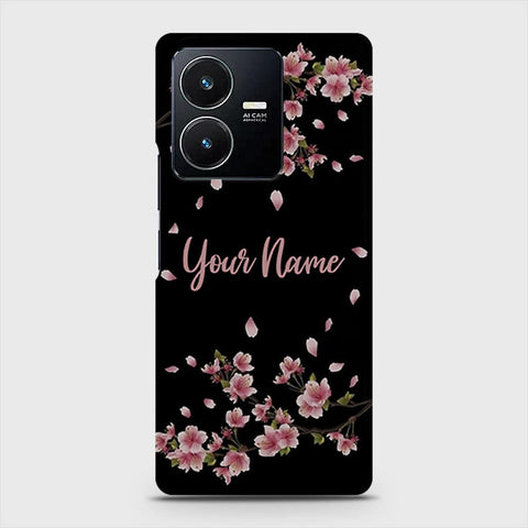 Vivo Y22s  Cover - Floral Series - Matte Finish - Snap On Hard Case with LifeTime Colors Guarantee