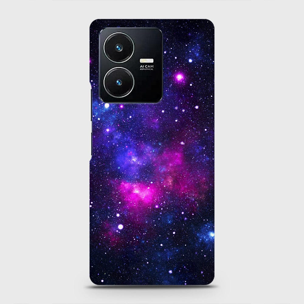 Vivo Y22 Cover - Dark Galaxy Stars Modern Printed Hard Case with Life Time Colors Guarantee