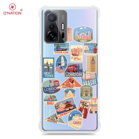 Xiaomi 11T Pro Cover - Personalised Boarding Pass Ticket Series - 5 Designs - Clear Phone Case - Soft Silicon Borders