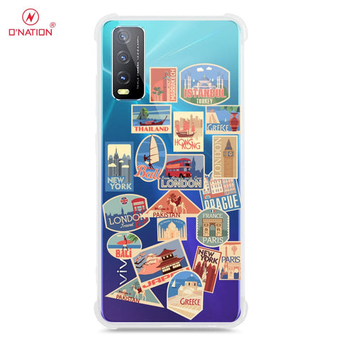 Vivo Y20T Cover - Personalised Boarding Pass Ticket Series - 5 Designs - Clear Phone Case - Soft Silicon Borders