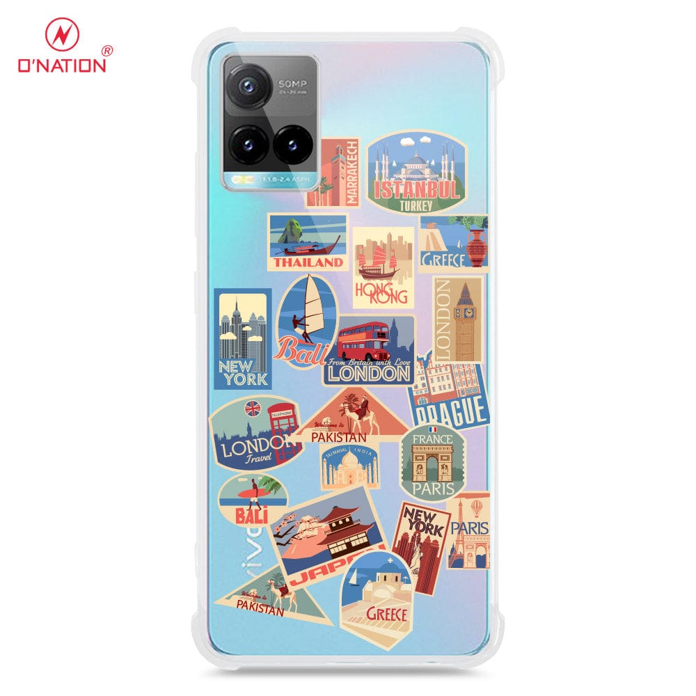 Vivo Y21s Cover - Personalised Boarding Pass Ticket Series - Clear Phone Case - Shockpoof Soft Tpu Clear Case ( Fast Delivery )